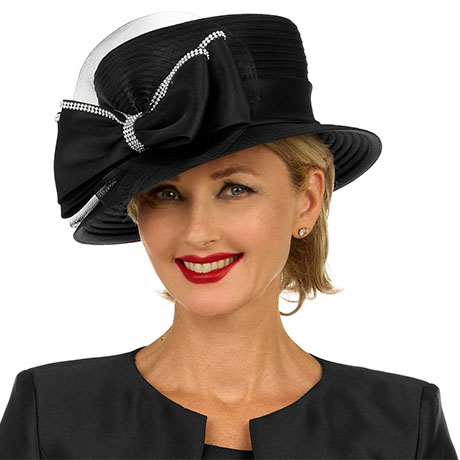 Giovanna H0978-79-BLK Church Hat