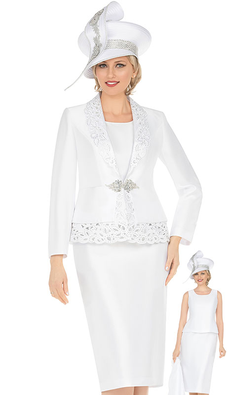 Giovanna G1316-WHT Church Suit