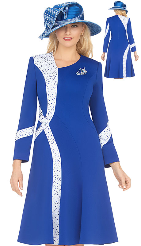 Giovanna D1686-BLU Church Dress