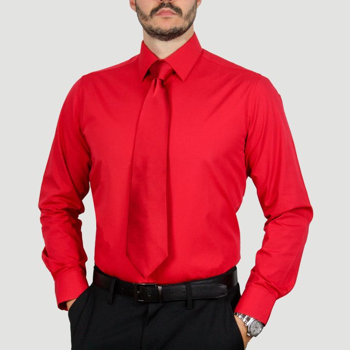 Arturo 100MODERN-RED-Mens Shirt