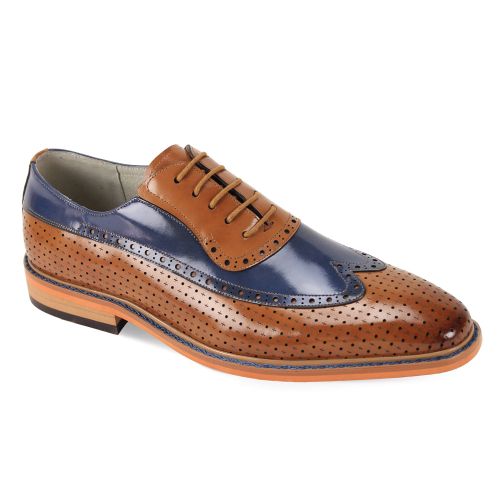 Giovanni Leather Dress Shoes-RIO-TAN-BLU