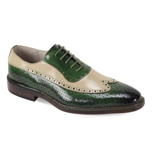 Giovanni Leather Dress Shoes-RIO-OLV-NAT