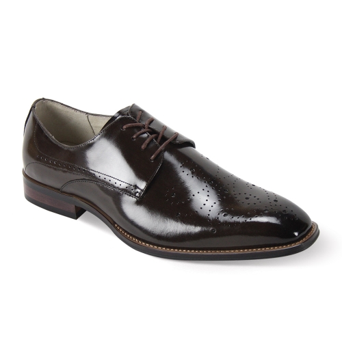 Giovanni Leather Dress Shoes-JOEL-CH-BRN