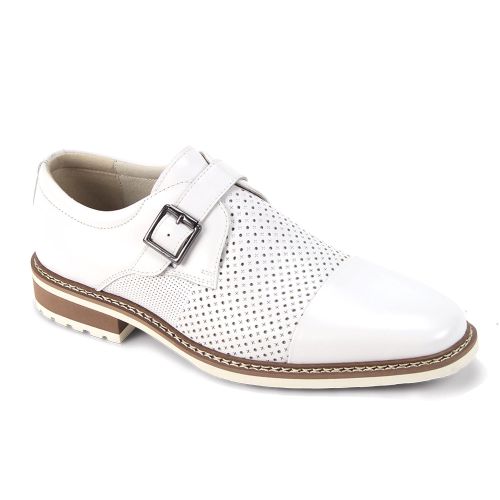 Giovanni Leather Dress Shoes-LES-WHITE