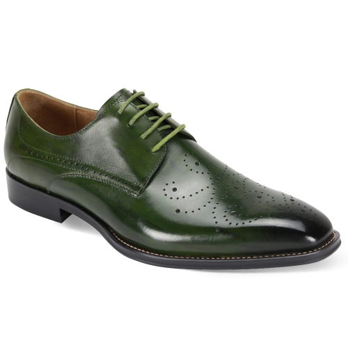 Giovanni Leather Dress Shoes-JOEL-GRN
