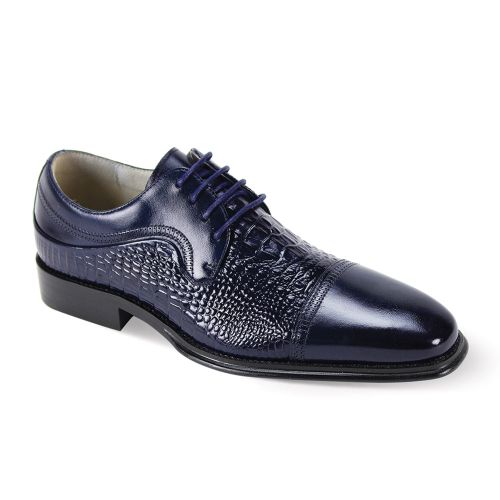Giovanni Leather Dress Shoes-MATTIAS-BLU