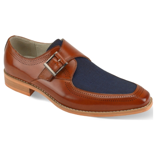 Giovanni Leather Dress Shoes-NICO-WHSK-NAVY