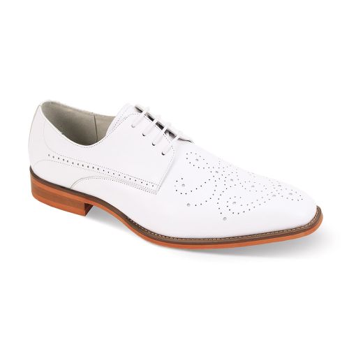 Giovanni Leather Dress Shoes-JOEL-WHT