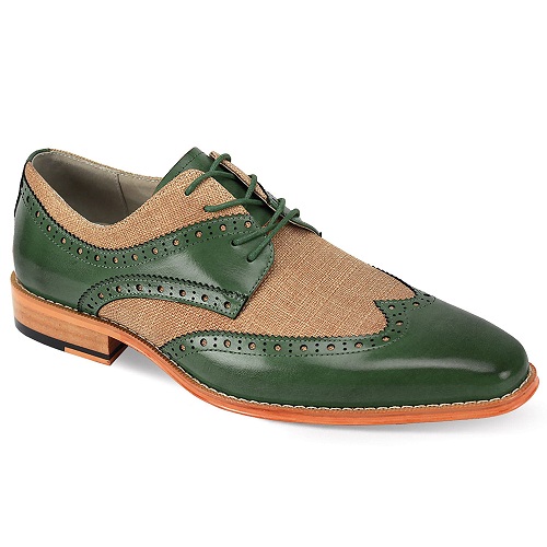 Giovanni Leather Dress Shoes-NICO-OLV-NAT