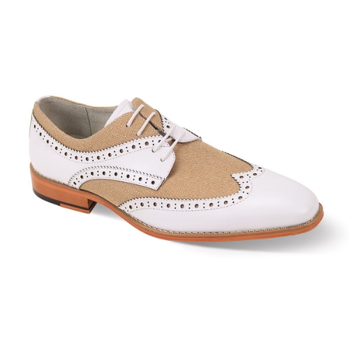 Giovanni Leather Dress Shoes-NICO-WHT-NAT