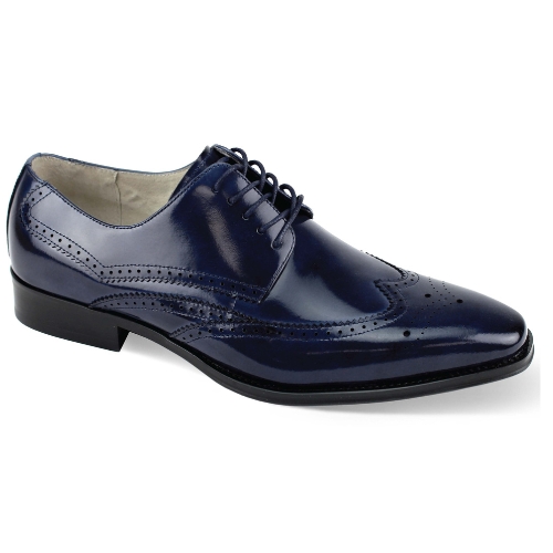 Giovanni Leather Dress Shoes-LINCOLN-NVY