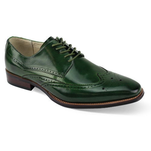 Giovanni Leather Dress Shoes-LINCOLN-OLV