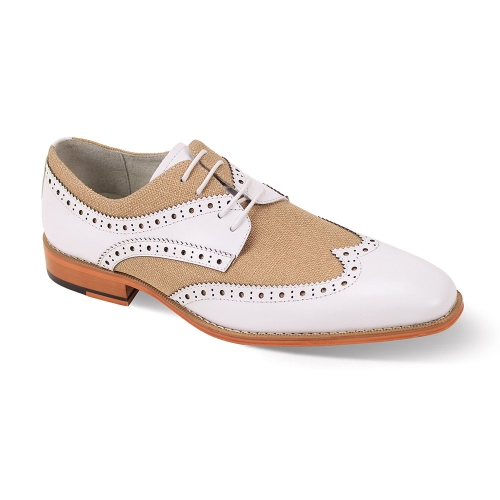 Giovanni Leather Dress Shoes-NICO-WHT-NAT