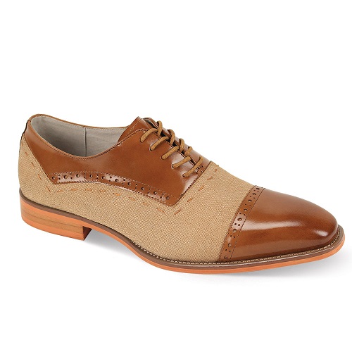 Giovanni Leather Dress Shoes-REED-TAN