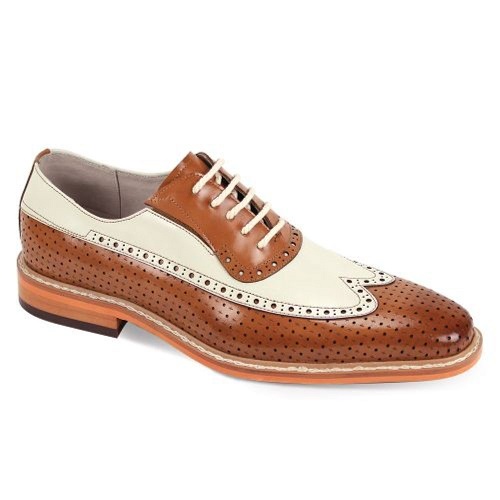 Giovanni Leather Dress Shoes-RIO-TAN-CRM
