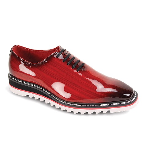 Giovanni Leather Dress Shoes-RUBEN-RED-PAT