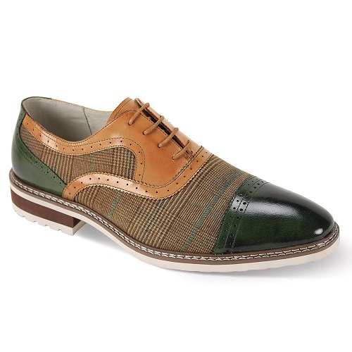 Giovanni Leather Dress Shoes-SINCLAIR-OLV-TAN