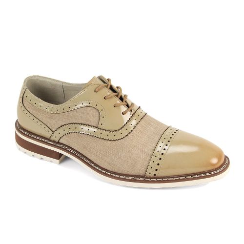 Giovanni Leather Dress Shoes-SINCLAIR-OLV-TAN