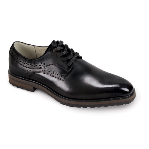 Giovanni Leather Dress Shoes-STEF-BLK