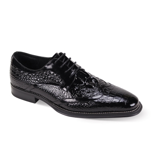 Giovanni Leather Dress Shoes-SHANE-BLK