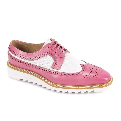 Giovanni Leather Dress Shoes-TONE-PINK-WHITE