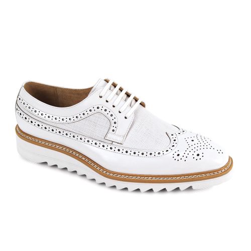 Giovanni Leather Dress Shoes-TONE-WHITE