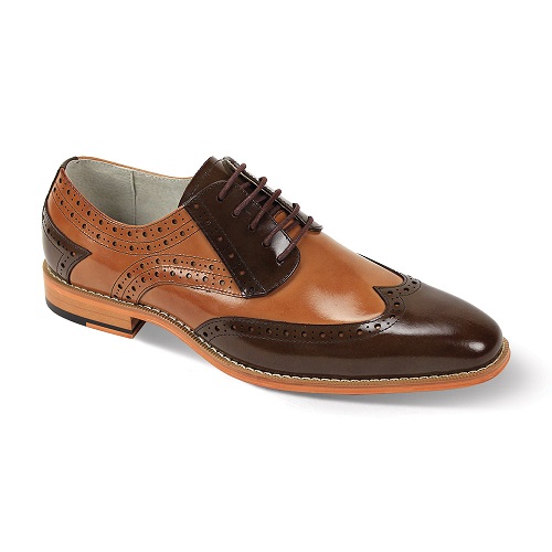 Giovanni Leather Dress Shoes-TROY-CHBRN-TAN