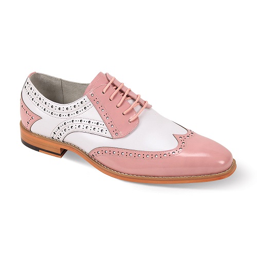 Giovanni Leather Dress Shoes-TROY-PNK-WHT