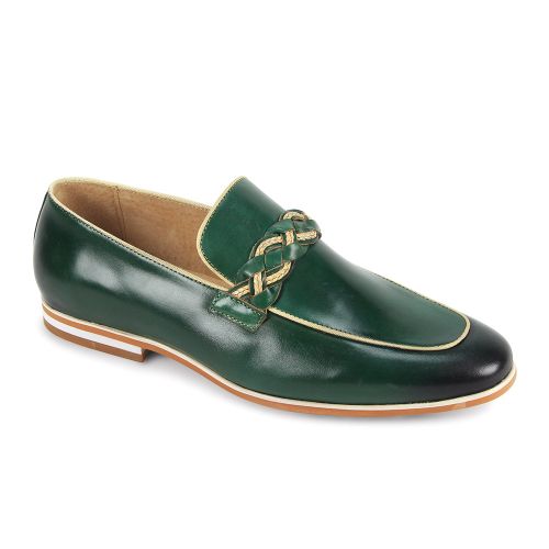 Giovanni Leather Dress Shoes-TUDOR-GREEN