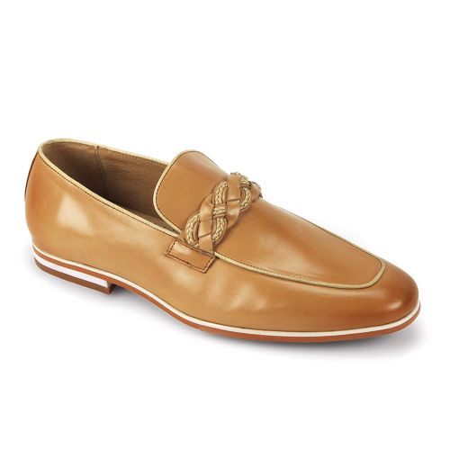 Giovanni Leather Dress Shoes-TUDOR-LATTE