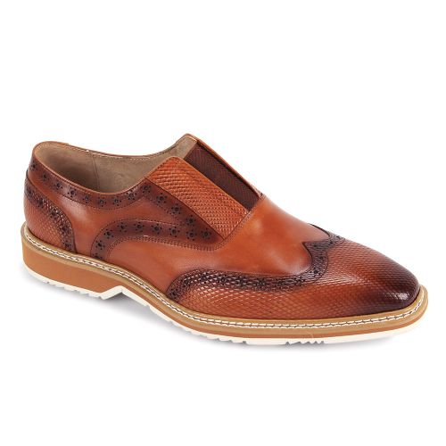 Giovanni Leather Dress Shoes-TYRON-TAN