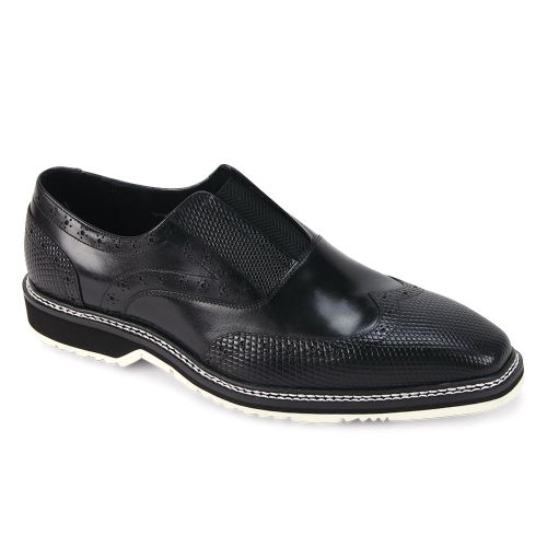 Giovanni Leather Dress Shoes-TYRON-BLK