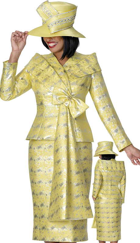 GMI G401722-YLW-H Ladies Church Suit-Hat