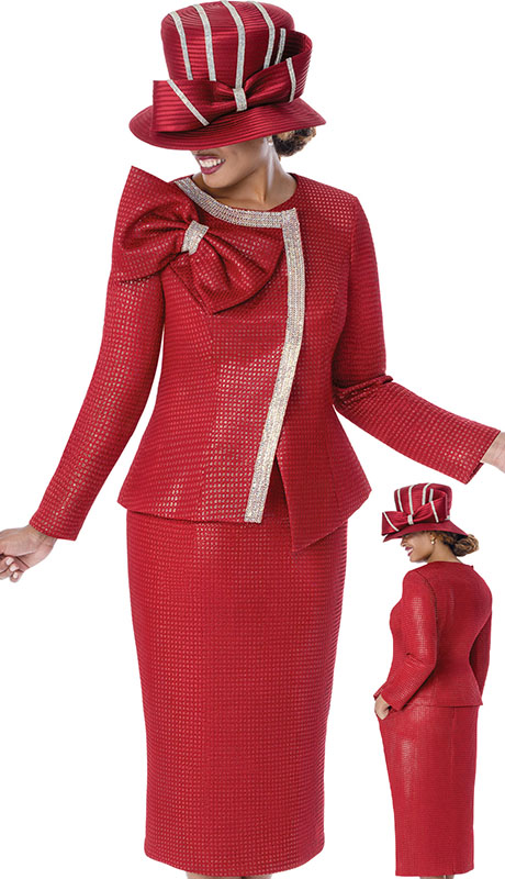 GMI 402022-RED Ladies Church Suit