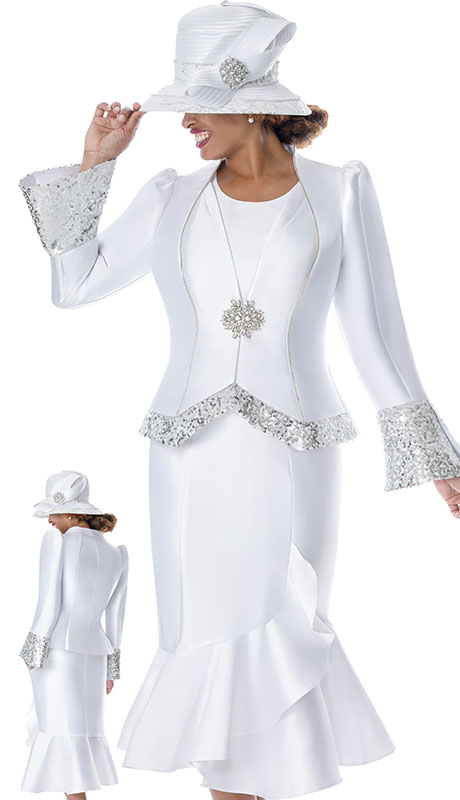 GMI 401903-WHT Ladies Church Suit