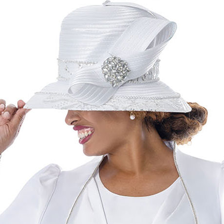 GMI 401903-WHT-H-IH Church Hat