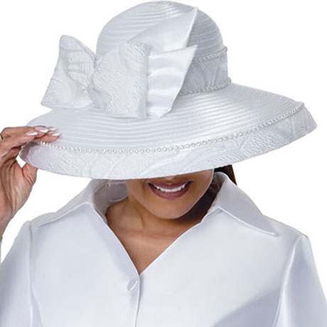 Dorinda Clark Cole 310491-WHT-H-IH Church Hat