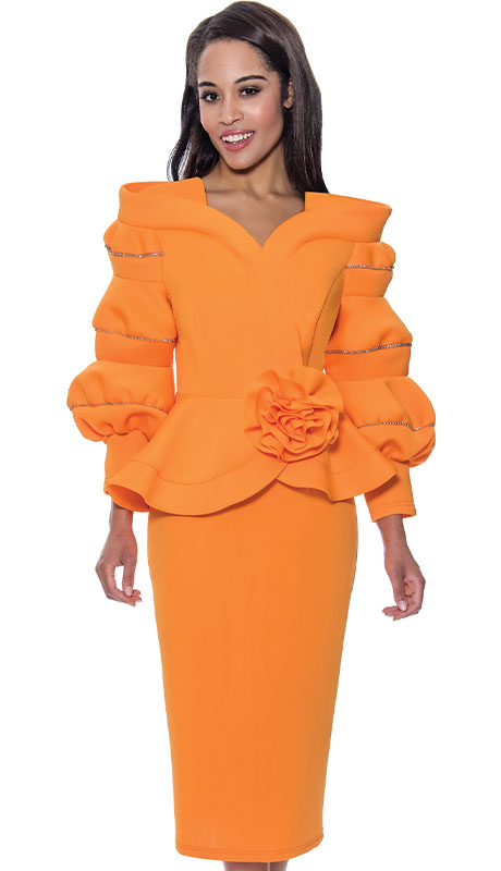 Ladies Church Suit 9742-ORG-QS GMI