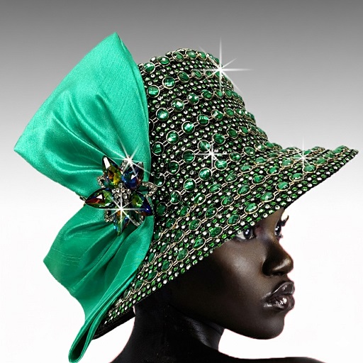 Church Hat 2520 FABERGE-EM ( Sumptuous Jewel Encrusted Bucket )