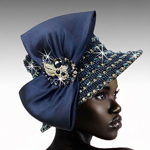 Church Hat 2520 FABERGE-NA ( Sumptuous Jewel Encrusted Bucket )