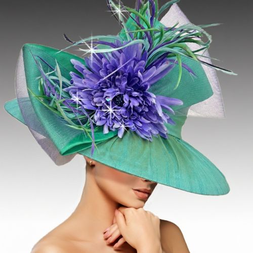 Church Hat 3465 BALMORAL-Jade-Purple