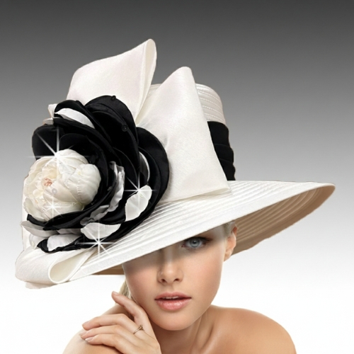 Church Hat 3486 ROBIN WHT-BLK