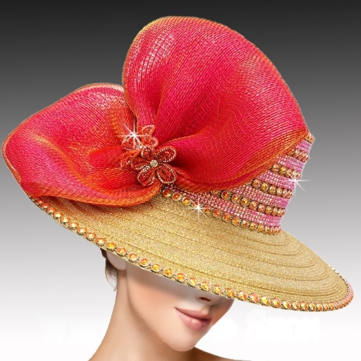 Church Hat 3492 SANDRA-Gold-Watermelon