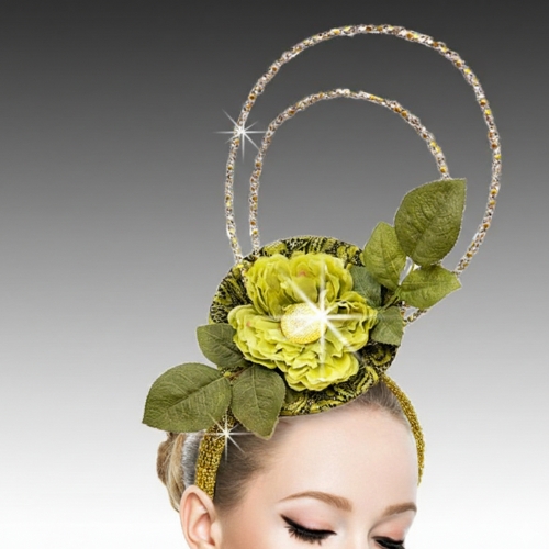FA3496 Mint Julep Headband Fascinator-LIME