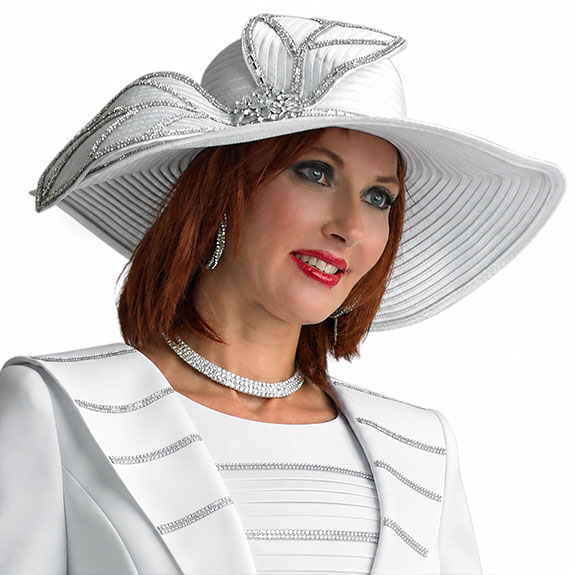 Lily Taylor H289-WHT-QS Church Hat