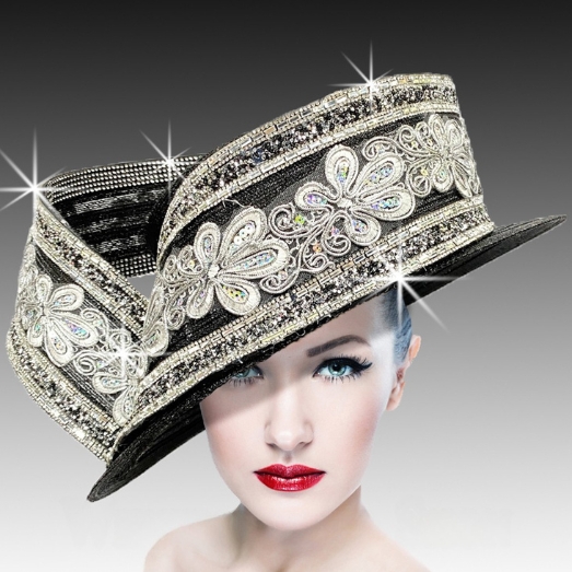 2820 LAYLA-BLK( Sculptural Large Brim )