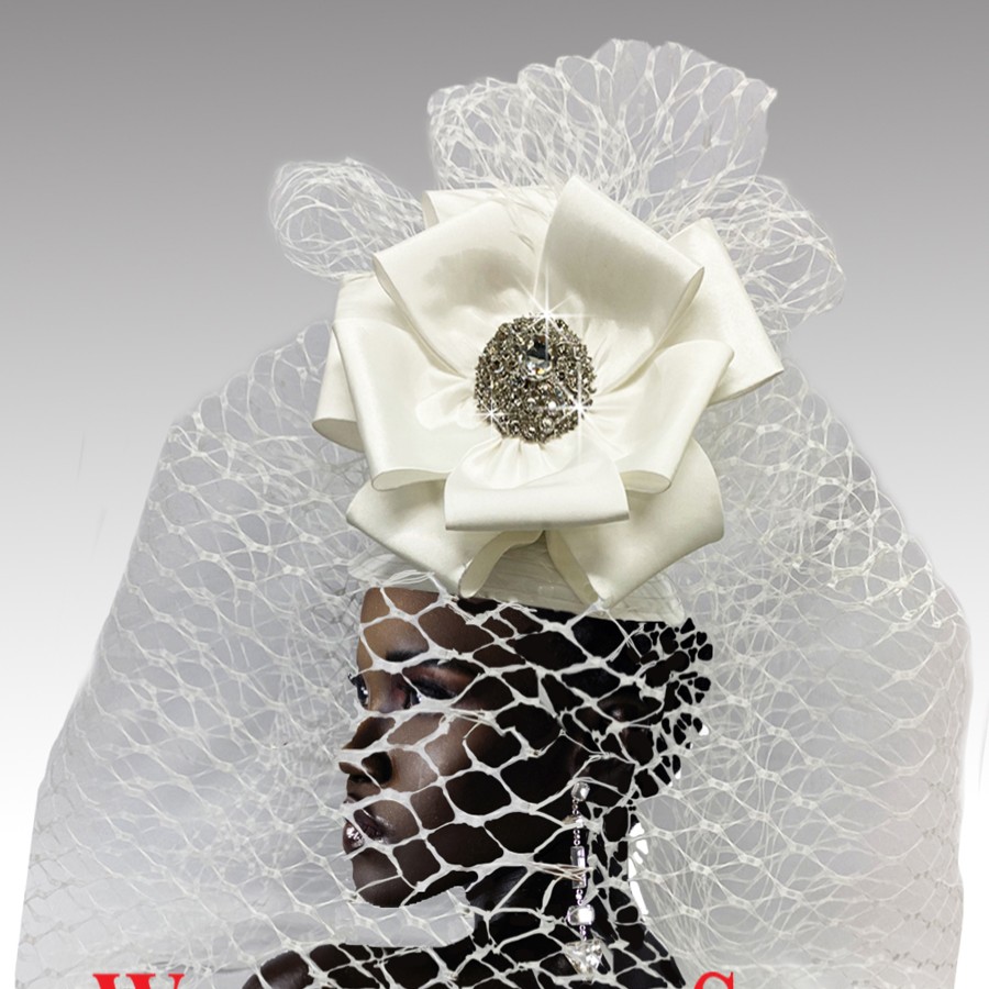 2839 CRUELLA-WH ( Cruella Veiled Pillbox )