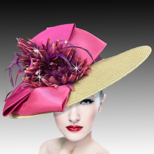 Church Hat 3130 POLO-Natural Raspberry