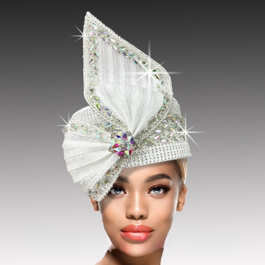 Church Hat 3321B STEEPLE-WHITE