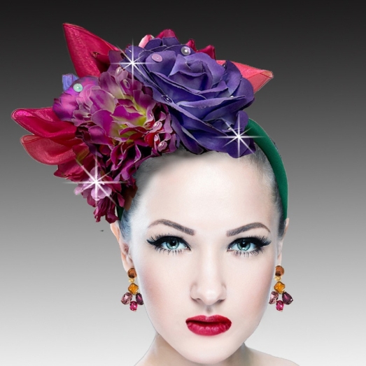 FOLKLORICO FA3352-PG Church Fascinator